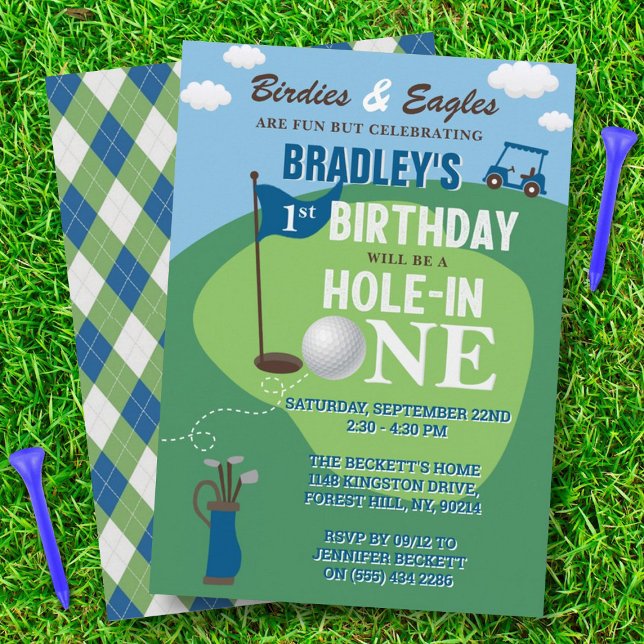 Invitation Trou en un Golf 1er anniversaire (Créateur téléchargé)