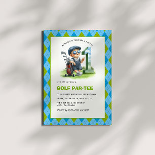 Invitation Trou en un pour le golf - 1er anniversaire garçon
