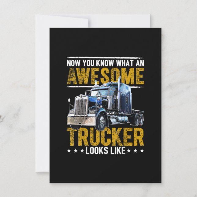 Invitation Trucker génial Grand Rig Semi-Trailer Conducteur d (Devant)