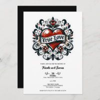 True Love Heart Tattoo Look Mariage