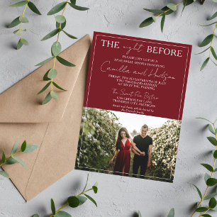 Invitation True Simplicity 4 Bourgogne Dîner de Répétitio