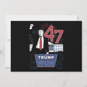 Invitation Trump a gagné 2024 Président 47 Amérique États-Uni