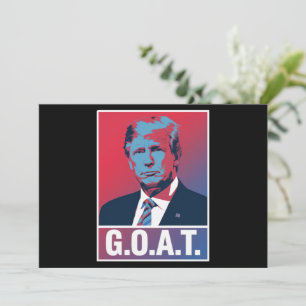 Invitation Trump GOAT Élection 2024 Républicain Vintage