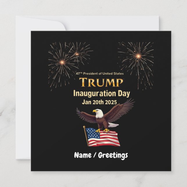 Invitation Trump Inauguration Day 2025 Président Cutomizable (Devant)