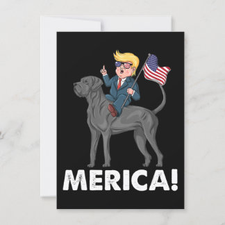 Invitation Trump Merica Great Dane Dog American Hero 4e