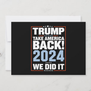 Invitation Trump USA Drapeau Président 47 Trump