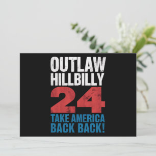 Invitation Trump Vance 2024 - Drapeau Hillbilly Vintage améri