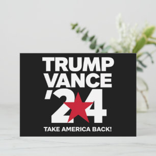 Invitation Trump Vance 2024 Votez Trump 2024 Élection