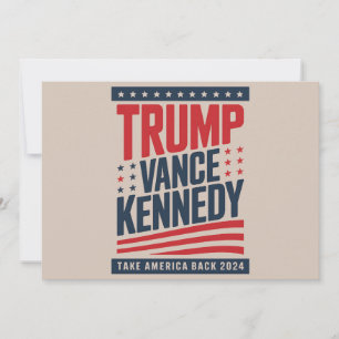 Invitation Trump Vance Kennedy Reprenez l'Amérique 2024 
