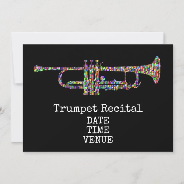 Invitation Trumpet Brass Considérant Jazz stylé (Devant)
