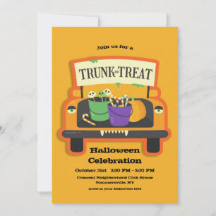 Invitation Trunk Or Treat Halloween