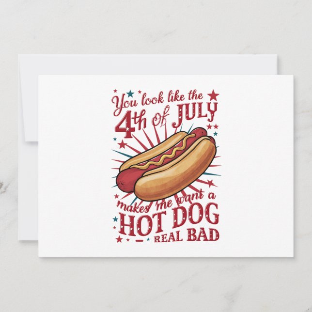 Invitation Tu As L'Air 4 juillet Me Fait Vouloir Un Chien Cha (Devant)