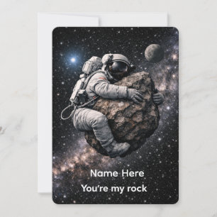 Invitation Tu es mon astronaute amusant de l'amour spatial