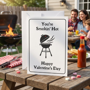 Invitation Tu fumes chaud ! Funny BBBQ Saint Valentin