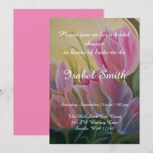 Invitation Tuliforme rose