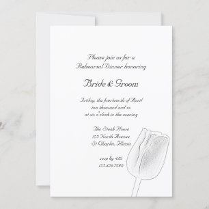 Invitation Tulip Croquis Dîner de répétition Mariage Invitati