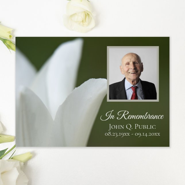 Invitation Tulipe du printemps blanc sur l'anniversaire de la (Créateur téléchargé)