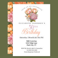 Tulipe rose et orange clair 50e anniversaire