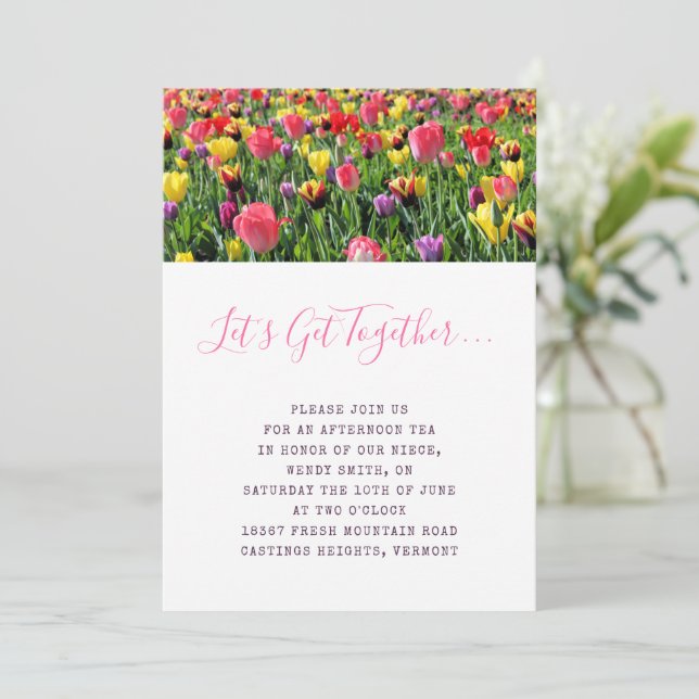 Invitation Tulips Spring Fling (Debout devant)