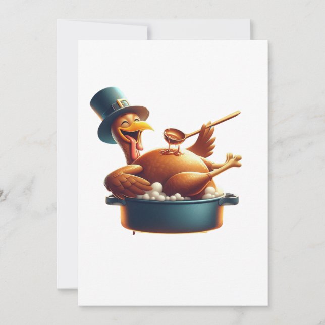 Invitation Turbine de cuisson pour la dinde de Thanksgiving (Devant)