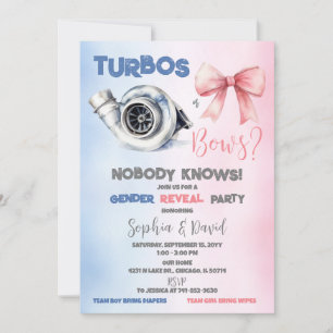 Invitation Turbos ou arcs Genre Reveal Party
