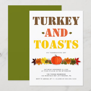 Invitation Turquie et toasts typographie audacieuse Amitié