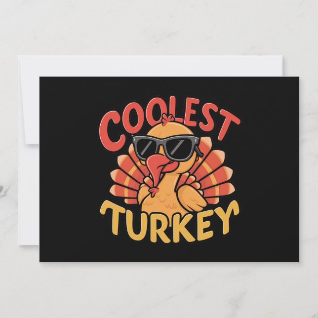 Invitation Turquie la plus froide les enfants Thankgiving (Devant)