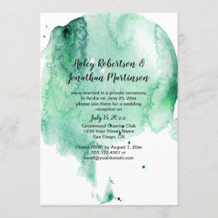 Invitation Turquoise à la réception d'éclaboussure