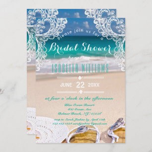Invitation Turquoise Beach Summer Bridal Shower