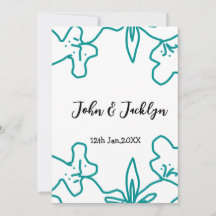 Turquoise bleu couple marié date flstylish