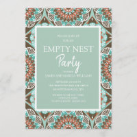 Turquoise Brown Mandela Motif Vide Nest Party
