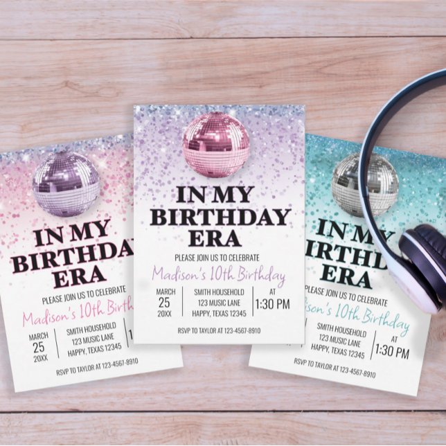 Invitation Turquoise Dans Mon Anniversaire Musique (Créateur téléchargé)