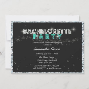 Invitation turquoise de partie de Bachelorette de