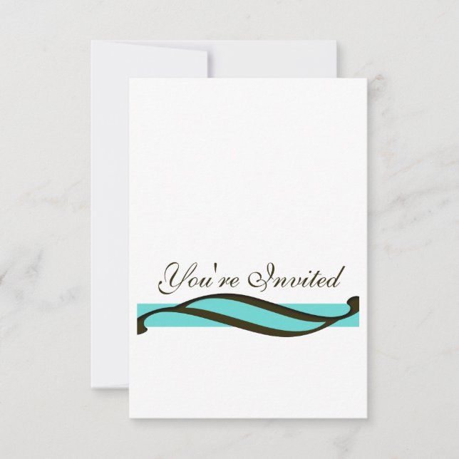 Invitation Turquoise et Brown (Devant)
