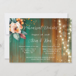 Invitation Turquoise Peony Light Ajouter Repétition Photo Dîn