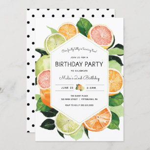 Invitation Tutty Fruit Citrus Anniversaire