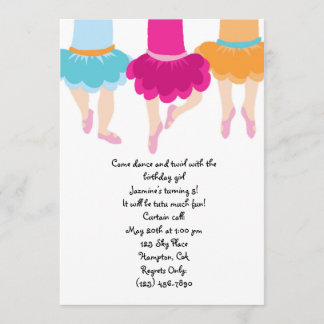 Invitation TuTu Ballet Girls