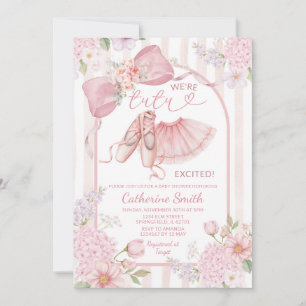 Invitation Tutu de ballerine rose pâle pour Baby Shower Coque