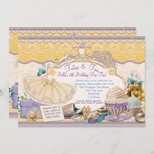 Invitation Tutus et Tea Party filles se dégustent