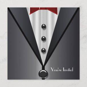Invitation Tuxedo Black Cravate Formel Événement Black Cravat