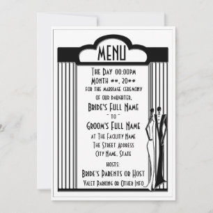 Invitation Tuxedo - Menu (déverrouillé)