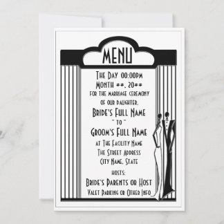 Invitation Tuxedo - Menu (déverrouillé)
