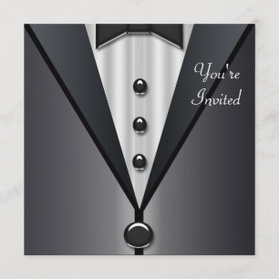 Invitation Tuxedo Party robe Cravate noire