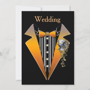 Invitation Tuxedo - Steampunk Design Mariage