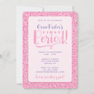 Invitation Tween rose Parties scintillant mignonne Fille Prem