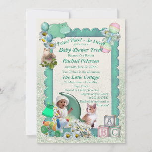 Invitation Tweets pour une Baby Shower Fille