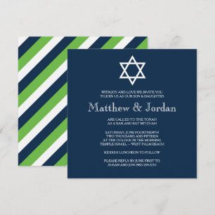 Invitation Twin Bar Mitzvah - Moderne
