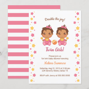 Invitation Twin Girls Baby shower 2