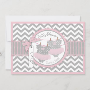 Invitation Twin Girls Tutus Chevron Baby shower d'impression