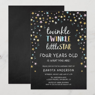 Invitation Twinkle Little Star 4 Ans Est Ce Que Vous Êtes!